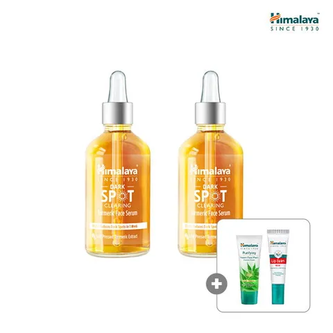 히말라야 미백기능성 다크스팟 세럼 30ml x2 + 님 워시 10ml,미니립밤 5g