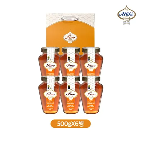 [미리주문][메가피노 구성]아티키 그릭 피노 포레스트 허니 메가 6병(500g*6병)+쇼핑백 1매