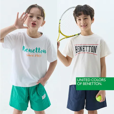 베네통 키즈 남아 썸머 셋업 4종(상의2종+하의2종)