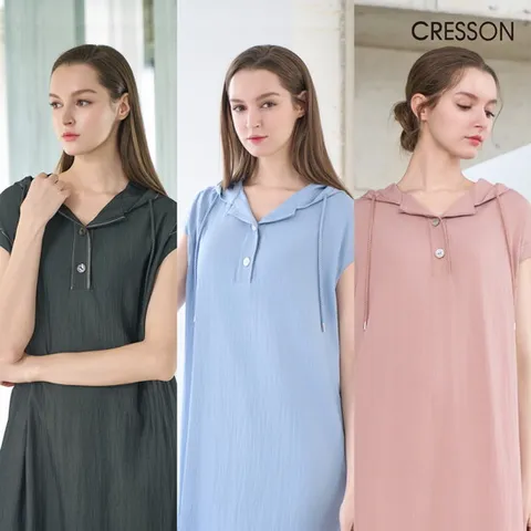 25SS 후디 텐셀 원피스