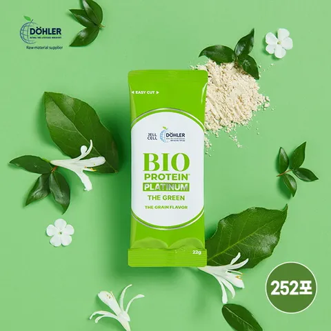 최고함량 UPGRADE [방송에서만 10만원 세일]돌러 바이오 단백질 플래티넘 더 그린 252포 + 보틀 1병