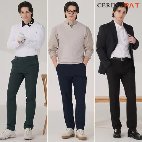 O CERINI by PAT 26SS 남성 시그니처 워셔블 릴렉스 팬츠 3종