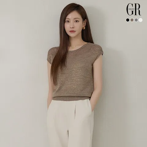 (런칭가 69,900원) (26SS) 시퀸 크로쉐 캡슬리브 니트 4종