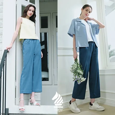 (트로이) 25SS 여성 리오셀블랜디드 와이드 데님팬츠 2종