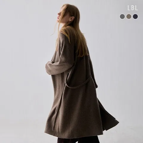 26FW 퓨어캐시미어 숄카라 니트코트