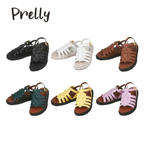 플랫폼 레더 샌들