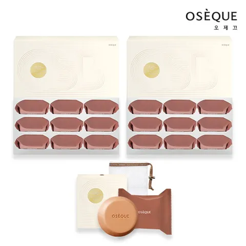 [비누19개입] 오제끄 자연이 빚은 오색황토 시그니처 바 (비누 총 19개+거품망1개)