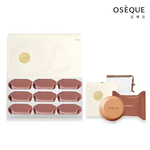 [비누10개입] 오제끄 자연이 빚은 오색황토 시그니처 바 (비누 총 10개+거품망1개)