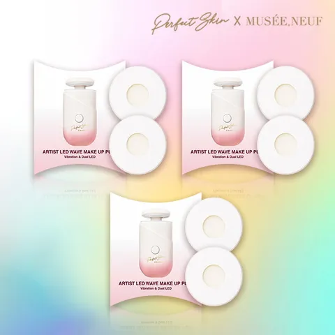 [퍼프묶음] 퍼펙트스킨 아티스트 엘이디 웨이브 메이크 업 퍼프 3박스(6개입)