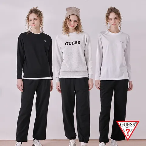 게스 GUESS 25FW 여성 기모 셋업 3종+이너티 1종