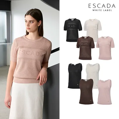ESCADA 26SS 여성 크로쉐 풀오버 + 나시 니트 2종