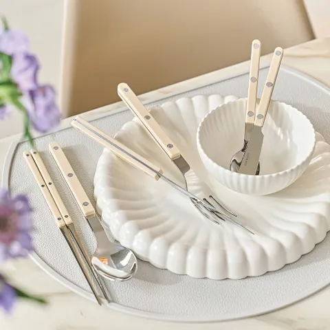 【BEST 영스단독】 보그 커트러리 4인조 총 28p (크림&챠콜/ 버건디&딥그린 / 월넛 택1) 