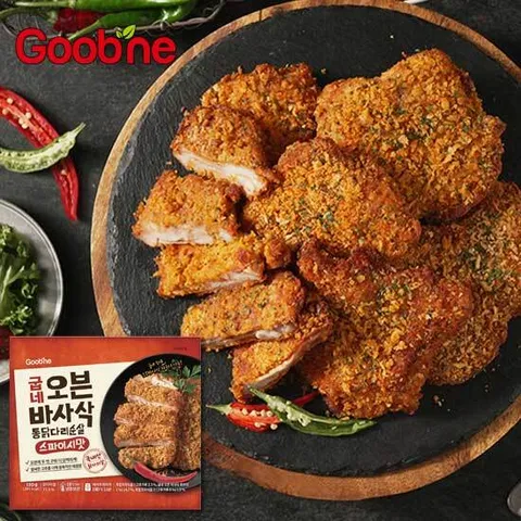 굽네 오븐바사삭 스파이시 치킨 총 6팩(팩당 160g)