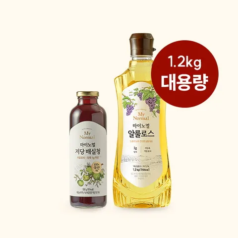 [롯데홈쇼핑 단독 가성비 구성] 마이노멀 대용량 알룰로스 1.2kg + 매실청 550g