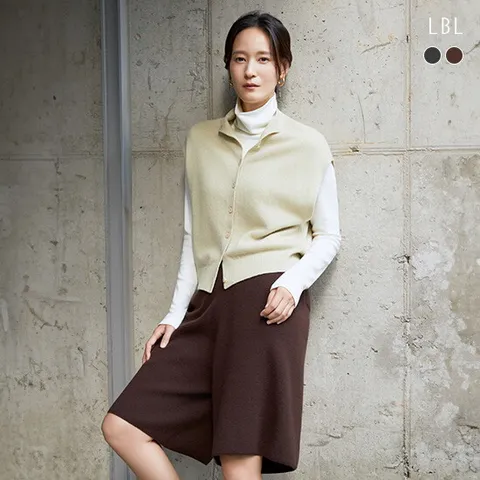 25FW 캐시미어울 블렌드 버뮤다 니트 팬츠