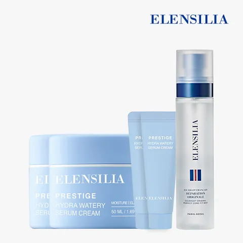 ★파격패키지★ 엘렌실라 워터리세럼크림 혼합(50ml+10ml)x2 + 달팽이 미스트 100ml