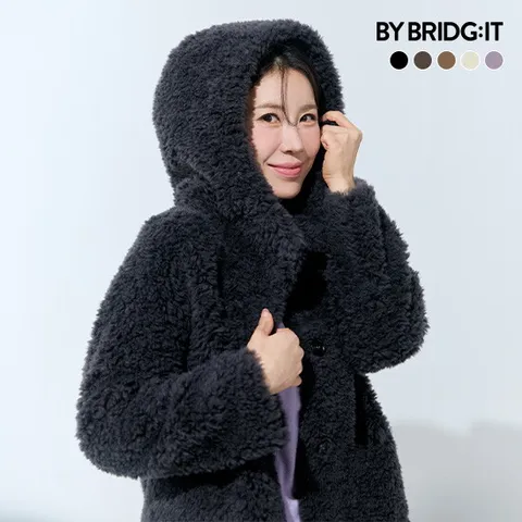 26FW 컬링 호주산 양모100 후드 코트
