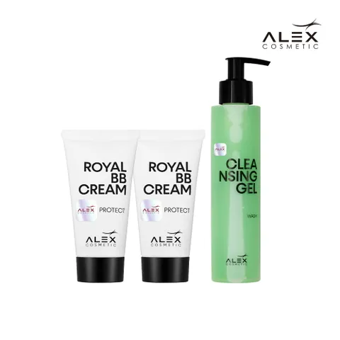 [클렌징패키지] 독일 직수입 알렉스 로얄 비비크림 30ml*2+알렉스 클렌징젤 200ml*1