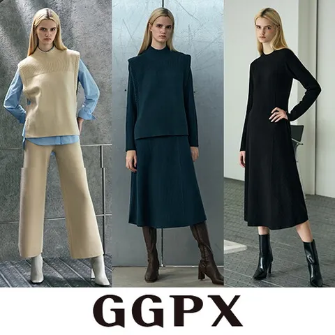 (런칭가 69,900원) 니트 셋업 3종(원피스+베스트+팬츠)