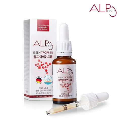 [독일 최우수상 철분제] 알프아이언드롭 비건 비헴철 어린이철분제 임산부철분영양제 30ml 1병