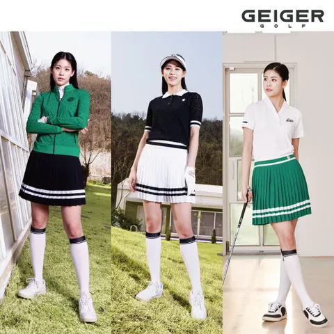 가이거골프 플리츠 골프 스커트+니삭스+볼케이스