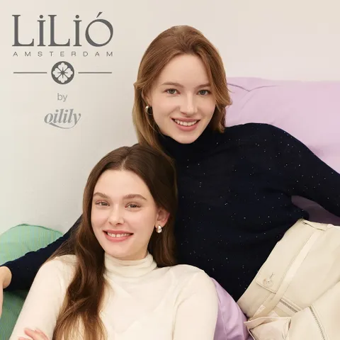 by 오일릴리 에센셜 울 100 시퀸 터틀 니트