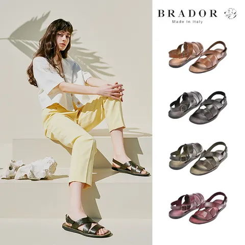 [MADE IN ITALY] X자 스트랩 샌들