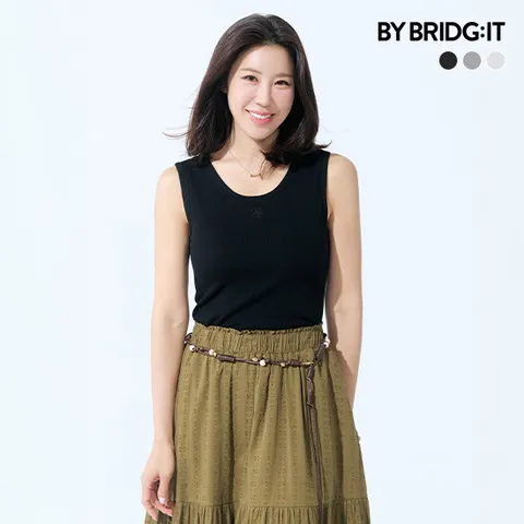 (런칭가 69,900원) 26SS 인견 혼방 슬리브리스 브라탑 3종(헨리넥1종+라운드넥2종)
