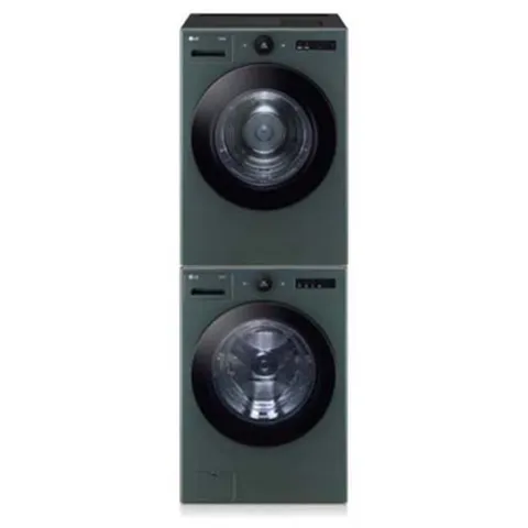 LG전자 LG오브제 컬렉션 드럼 세탁기(25kg)+건조기(20kg) 세트 FX25GS-2G (FX25GS + RD20GS) (스태킹키트포함, 드럼,건조기-네이처 그린)