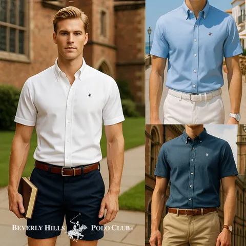 O 비버리힐스폴로클럽 25SS 남성 옥스포드 반팔셔츠 3종