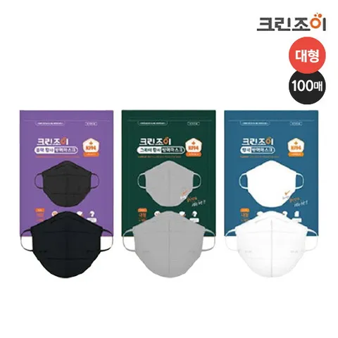 [대형100매]크린조이 새부리형 KF94마스크 (색상선택)