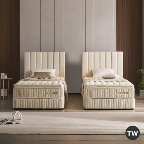 루즈노 호텔식 투매트리스 침대 트윈TW[슈퍼싱글SS 매트리스2+프레임2]