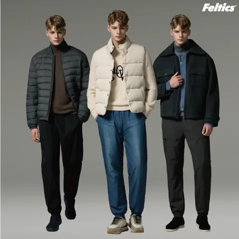 펠틱스 25FW 남성 패딩 장기모 조거팬츠 3종(F515M)