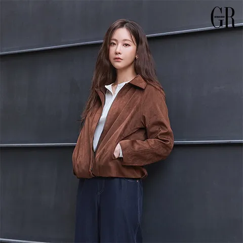26FW Faux 스웨이드 보머 자켓