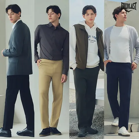 에버라스트 25FW 남성 올데이 릴렉스핏 밴딩 팬츠 4종