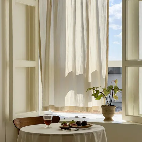 마틸라 커밍홈 순면 광목 창문형 가리개커튼 2종