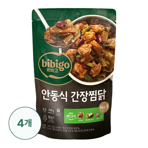 비비고 안동식 간장찜닭 700g x 4봉