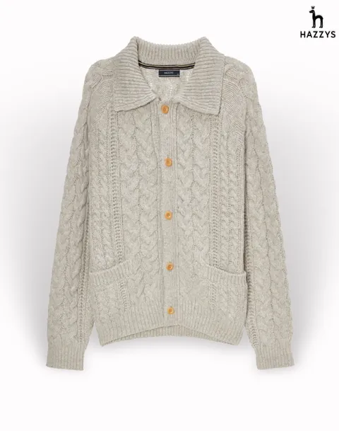 헤지스(AVE) (헤지스)(롯데상품권증정)남성 케이블패턴 울혼방 가디건 HZSW2D328I2-M1