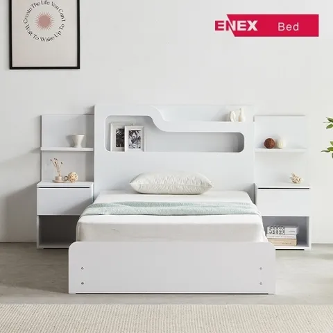 에넥스 [착불] EB3-03 LED 조명 수납 침대 슈퍼싱글(SS)