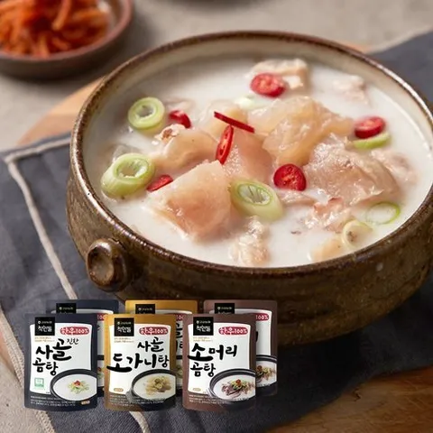 기타 T_[고삼농협] 착한들 한우진한사골곰탕 500ml + 한우사골도가니탕 500g + 한우소머리곰탕 500g/각 2팩