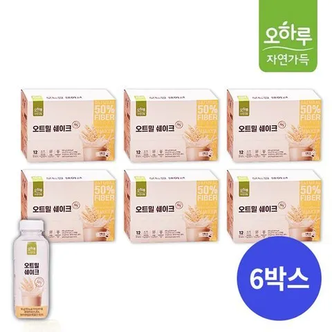 오하루 자연가득 오트밀 쉐이크 72입 (6박스)