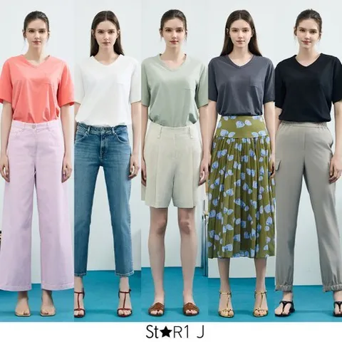 스타일제이 여성 25 Summer 오가닉 슬럽 코튼 티셔츠 5종