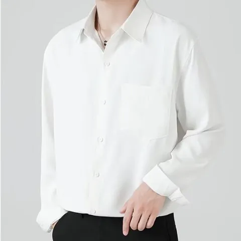 기타 남성 베이직한 디자인 깔끔한포켓 얇은 여름 긴팔셔츠 (WEE6E0E)