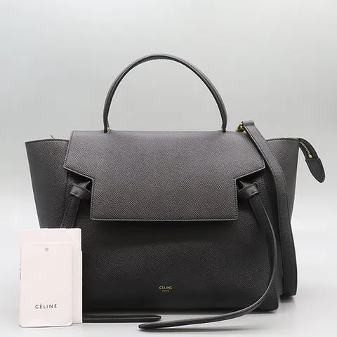 셀린느 고이비토 중고명품 Celine(셀린느) 189103 블랙 레더 미니 벨트백 2-WAY