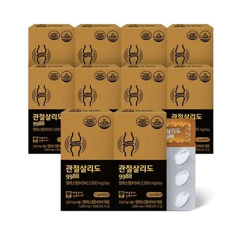 애플트리 김약사네 관절살리도 9988 옵티 MSM 2000 관절 연골 케어 엠에스엠 10박스(5개월분)