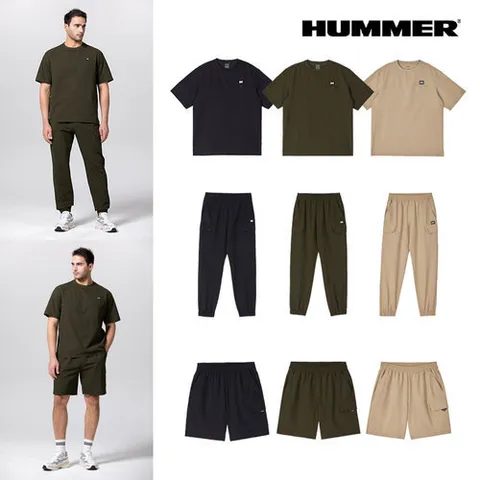 HUMMER 26SS 남성 퍼포먼스 시어서커 셋업 3종