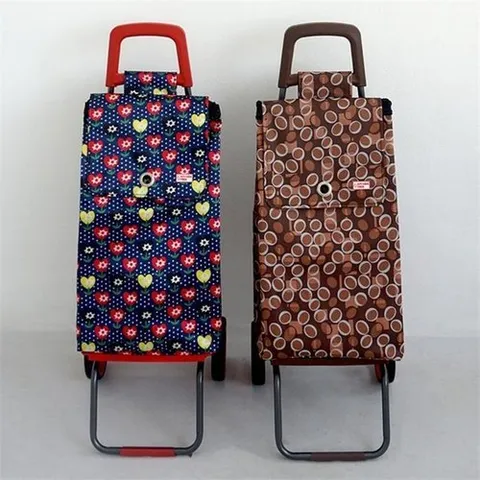 셀러허브 생활리빙 하트플라워 핸드캐리어 접이식 폴더블 쇼핑 폴딩카트