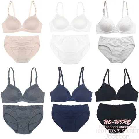 제이투와이 new노와이어 면브라 블랙브라 검정브라 면속옷 2종