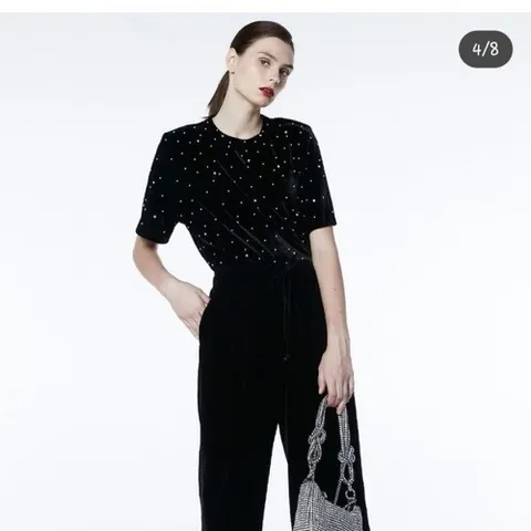 제시뉴욕 진주벨벳박스티셔츠BEA5NRTZ0280KG