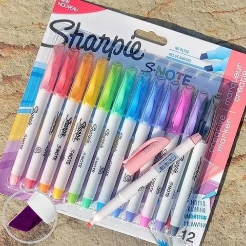 셀러허브 1 [XBJI8N89_48]샤피 번지지않는 미국산 슬림 텔 형광펜